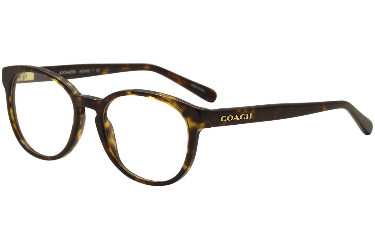 Coach Women's Eyeglasses HC6102 HC/6102 Full Rim Optical Frame - Dark Tortoise/Gold   5120 -  Lens 51 Bridge 18 Temple 140mm