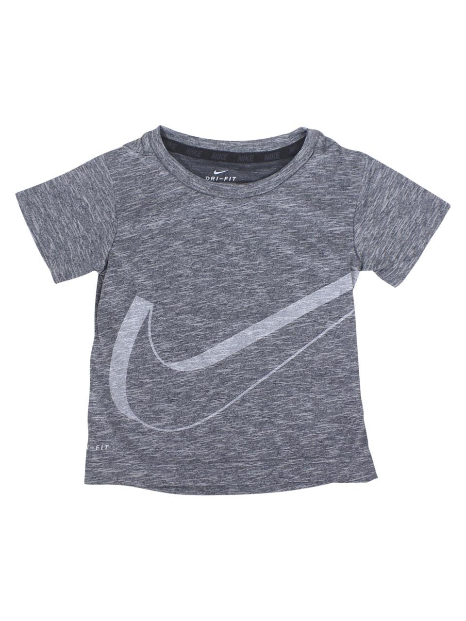 Nike Toddler/Little Boy's Breathe Dri FIT Short Sleeve Crew Neck T Shirt - Black Heather - 7