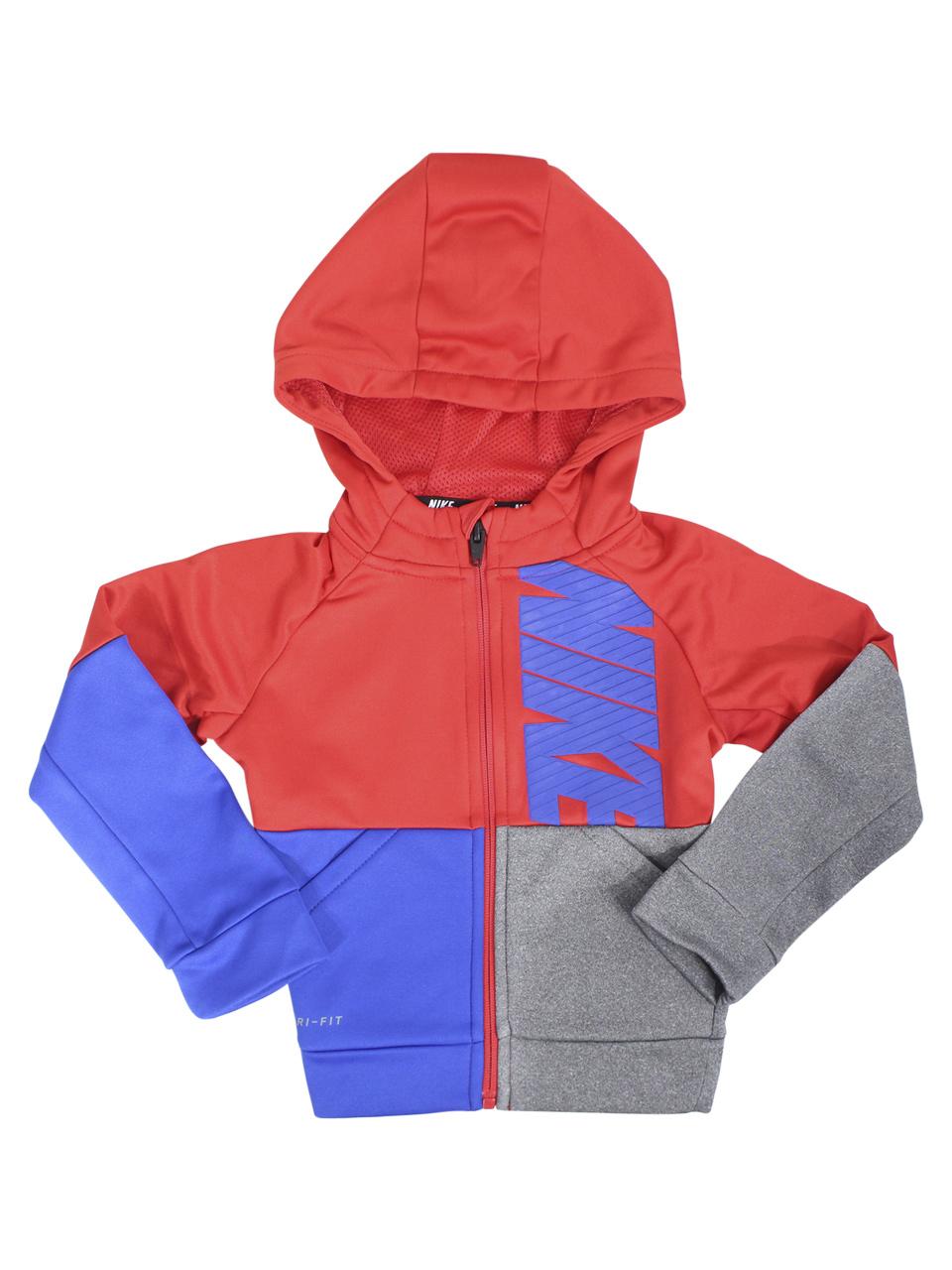 Nike Toddler Boy's Therma Zip Front Hooded Sweatshirt - Universiry Red - 2T