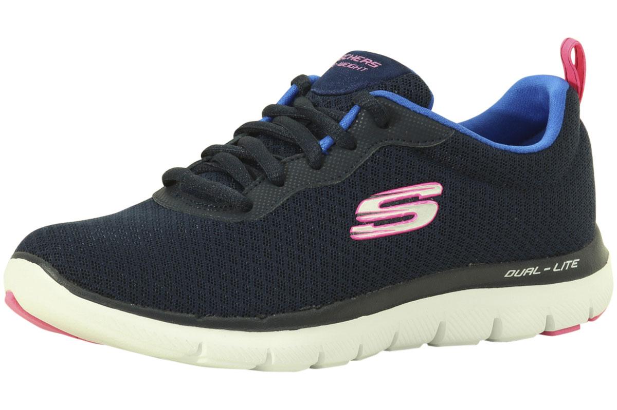 Skechers Women's Flex Appeal 2.0 Newsmaker Memory Foam Sneakers Shoes - Navy - 6.5 B(M) US