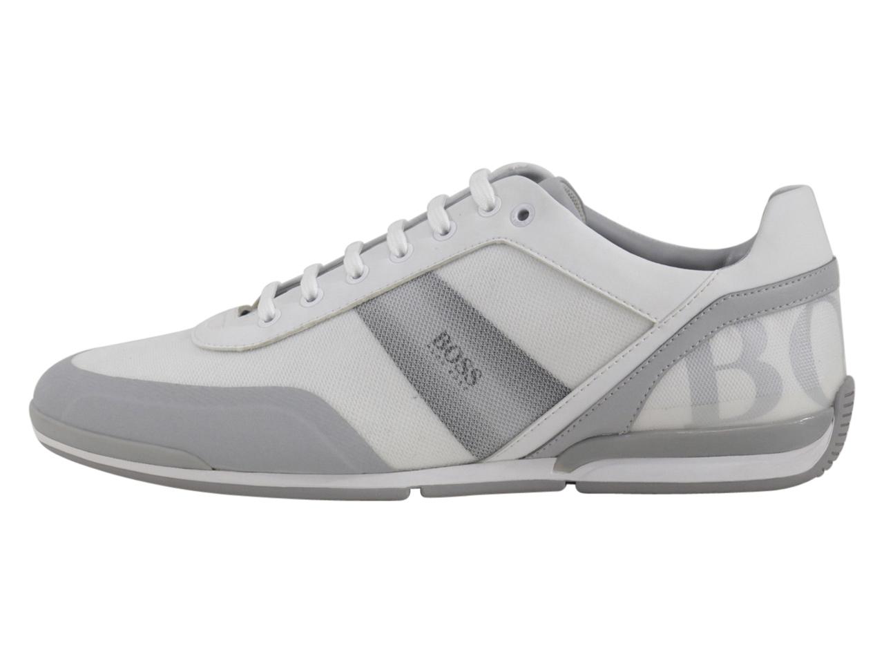 Hugo Boss Men's Saturn White Memory Foam Low-Top Sneakers Shoes | eBay