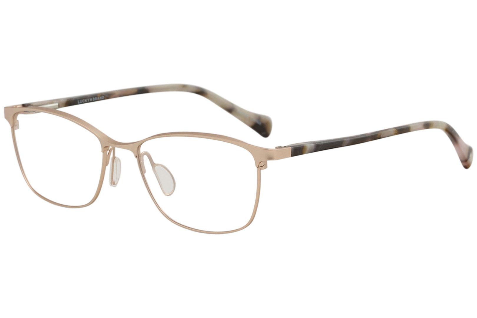 Lucky Brand Women's Eyeglasses D110 D/110 Rose Gold Full Rim Optical Frame 54mm - Rose Gold - Lens 54 Bridge 17 Temple 135mm