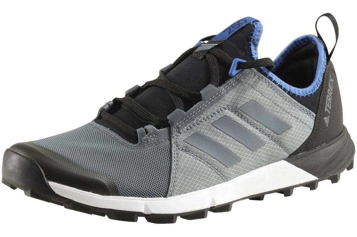 Adidas Men's Terrex Agravic Speed Trail Running Sneakers Shoes - Vista Grey/Vista Grey/Core Blue - 8.5 D(M) US