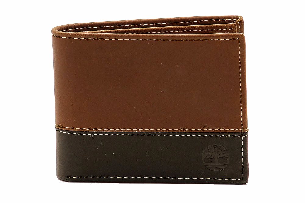 Timberland Mens Commuter Hunter Two Tone D87242 Leather Bi Fold Wallet