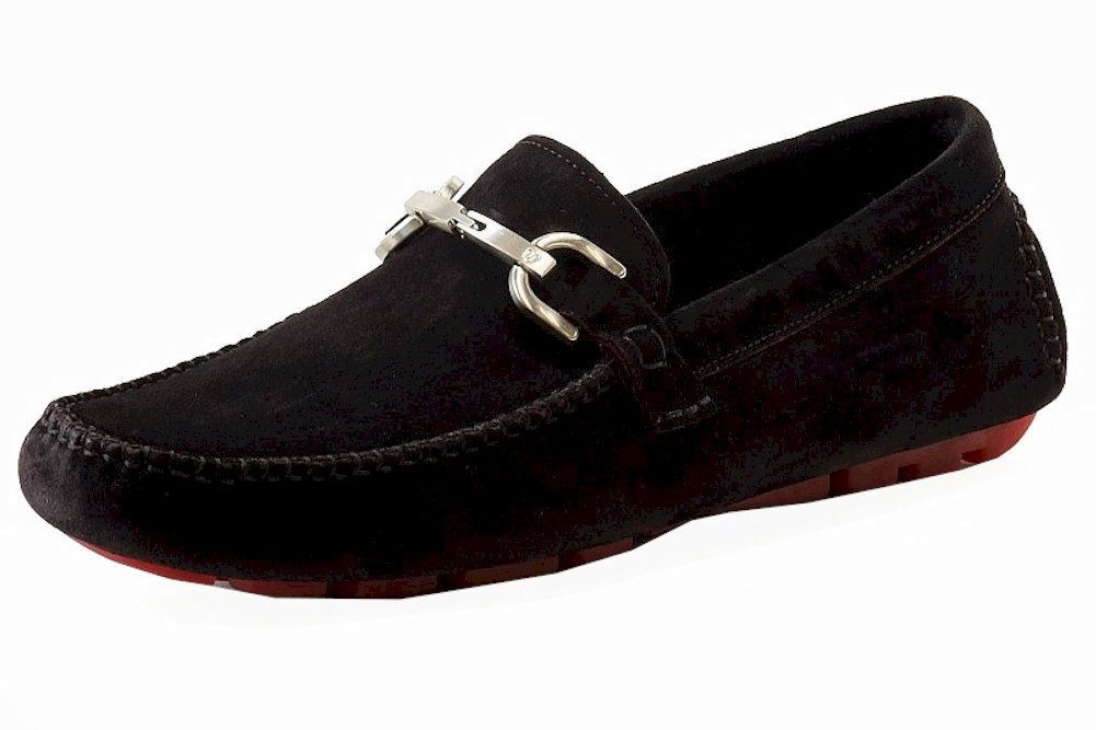 Donald J Pliner Men's Veeda Suede Fashion Loafers Shoes - Black - 10.5