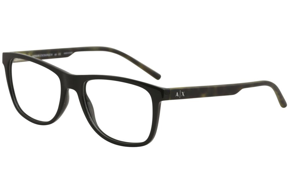 Armani Exchange Men's Eyeglasses AX3048 AX/3048 Full Rim Optical Frame - Black   8158 - Lens 54 Bridge 17 B 41 ED 59.3 Temple 140mm