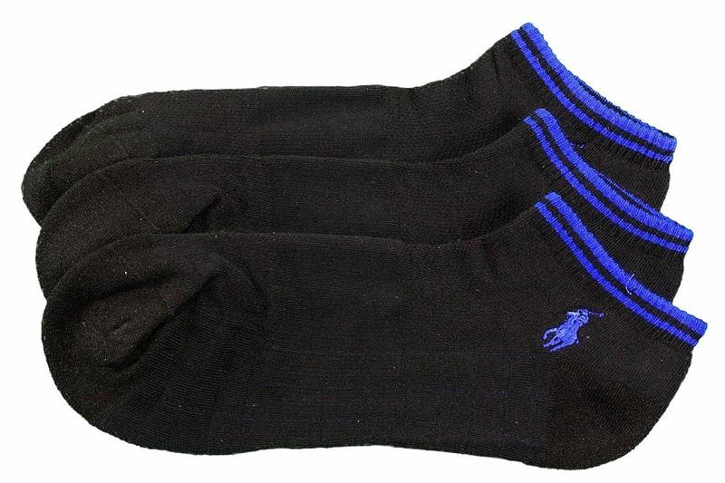 Polo Ralph Lauren Men's 3 Pack Technical Performance Low Cut Socks - Black - Sock 10 13; Fits 6 12.5 -  827042PK