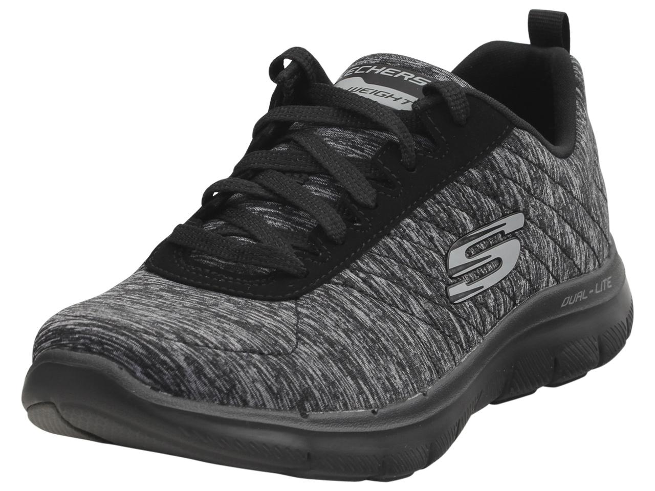 Skechers Women's Flex Appeal 2.0 Memory Foam Sneakers Shoes - Black - 6.5 B(M) US