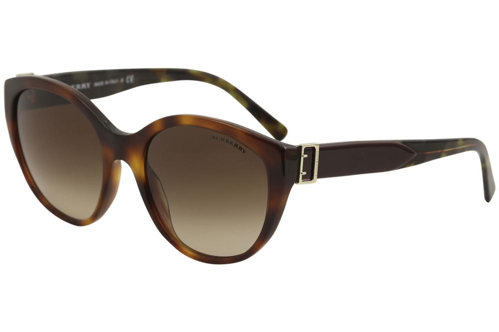 Burberry Women's BE4242 BE/4242 Fashion Round Sunglasses - Light Havana/Brown Gradient   3634/13 - Lens 55 Bridge 19 Temple 140mm