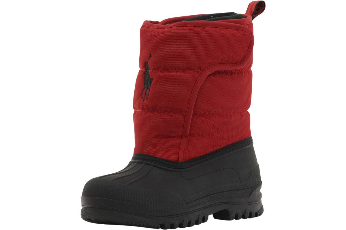Polo Ralph Lauren Little Boy's Hamilten II EZ Winter Boots Shoes - Red - 2 M US Little Kid