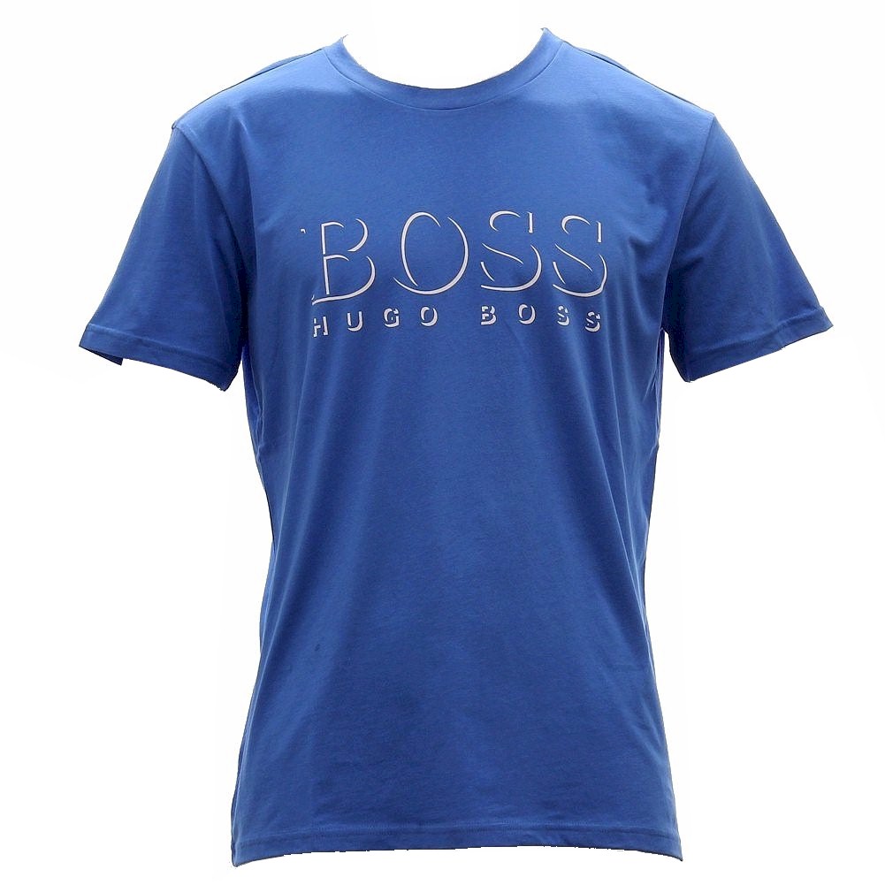 Hugo Boss Men's Cotton Logo Short Sleeve T Shirt - Light Blue - X Large