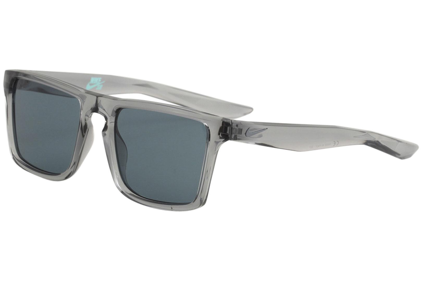 Nike SB Men's Verge EV1059 EV/1059 Sport Square Sunglasses - Wolf Grey Cool Grey/Blue   004 - Lens 52 Bridge 19 Temple 145mm