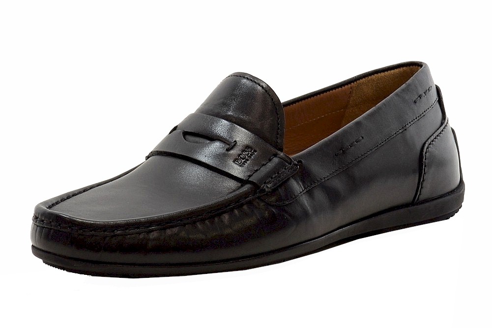 UPC 725830307548 product image for Hugo Boss Men s Flarino Fashion Leather Penny Loafers Shoes | upcitemdb.com