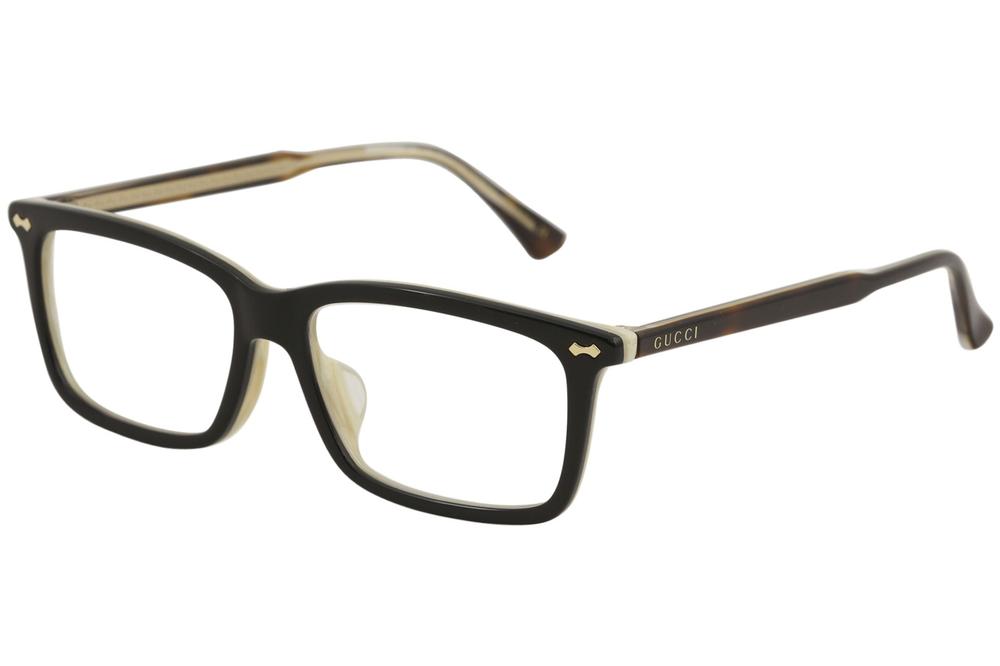 Gucci Men's Eyeglasses GG0191OA GG/0191/OA Full Rim Optical Frame - Havana/Black   004 - Lens 54 Bridge 16 Temple 150mm (Asian Fit)