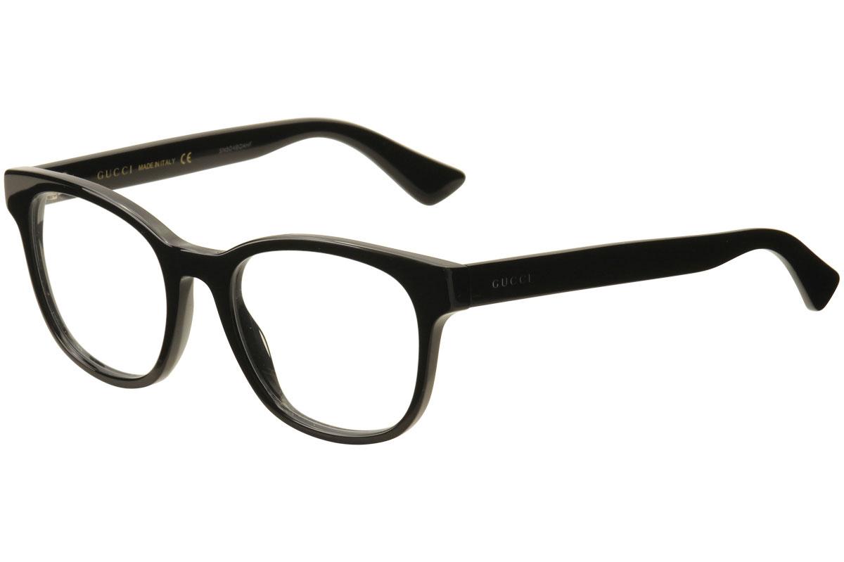 Men's Eyeglasses  GG/0005O Full Rim Optical Frame - Black/Silver   005 - Lens 53 Bridge 20 Temple 145mm - Gucci GG0005O