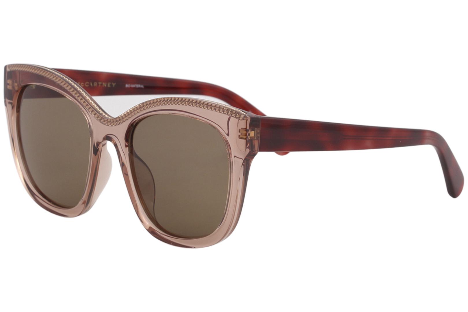 SC0130S SC/0130/S 003 Havana Square Sunglasses 54mm - Havana Pink/Brown Gradient   003 - Lens 54 Bridge 20 Temple 145mm - Stella Mccartney Falabella