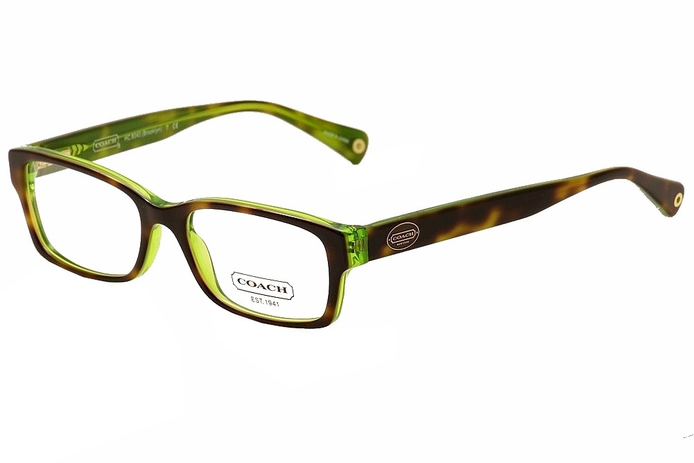 Coach Women's Eyeglasses Brooklyn HC6040 HC/6040 Full Rim Optical Frame - Tortoise/Green   5117 - Lens 50 Bridge 16 Temple 135mm -  Brooklyn; HC6040