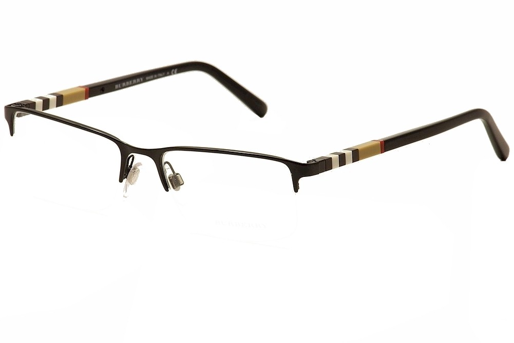 Burberry Men S Eyeglasses Be1282 Be 1282 Semi Rim Optical Frame