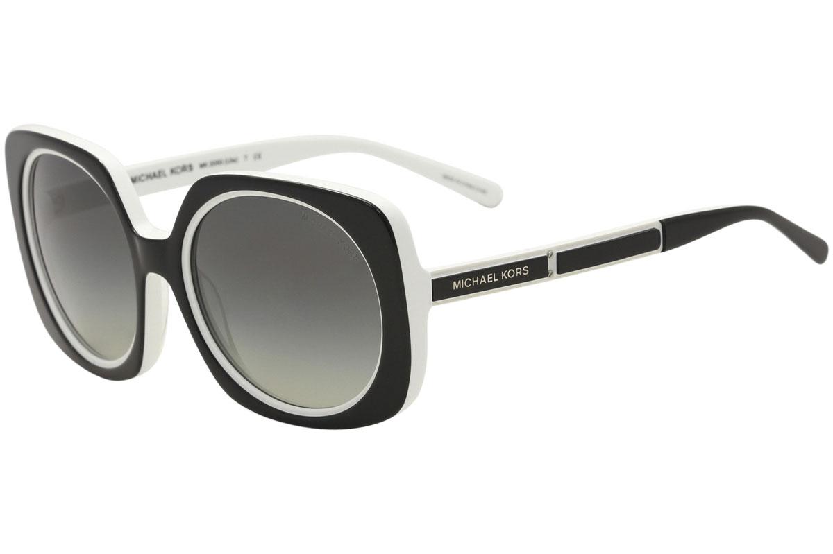 Women's  MK2050 MK/2050 Square Sunglasses - Black White/Gray Gradient   325711  - Lens 55 Bridge 18 Temple 140mm - Michael Kors Ula