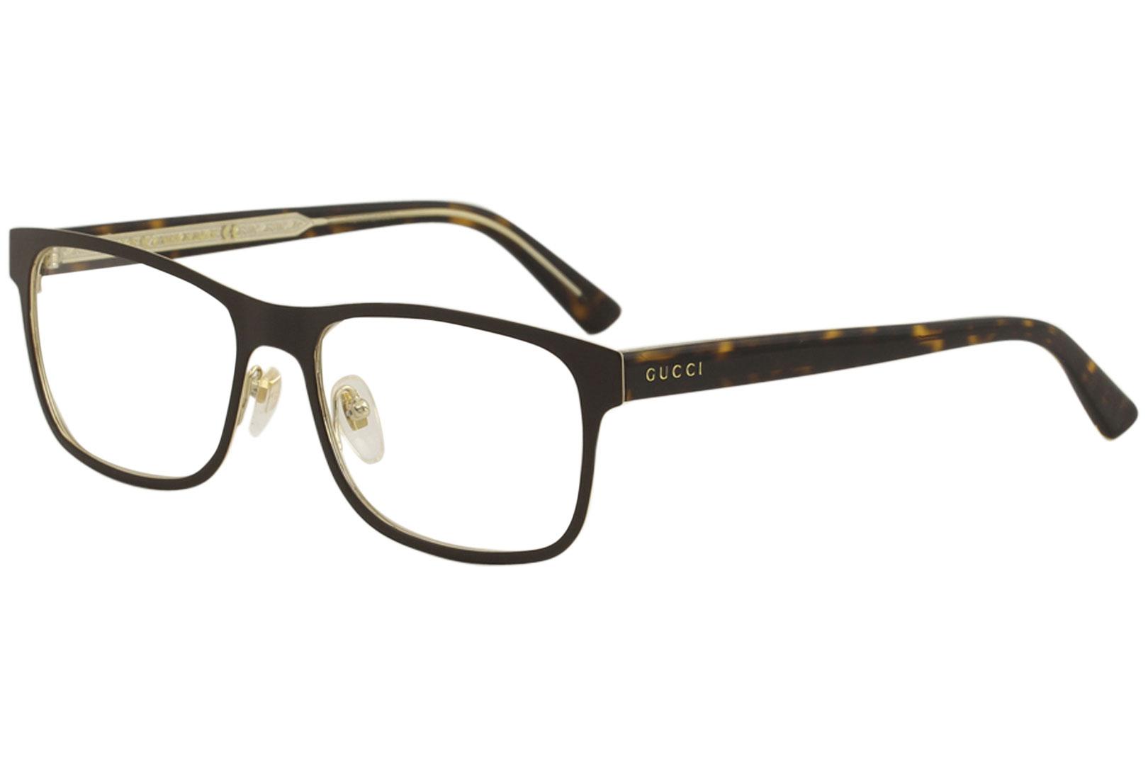 Gucci Women's Eyeglasses GG0317O GG/0317/O Full Rim Optical Frame - Brown/Havana   002 - Lens 56 Bridge 17 Temple 145mm