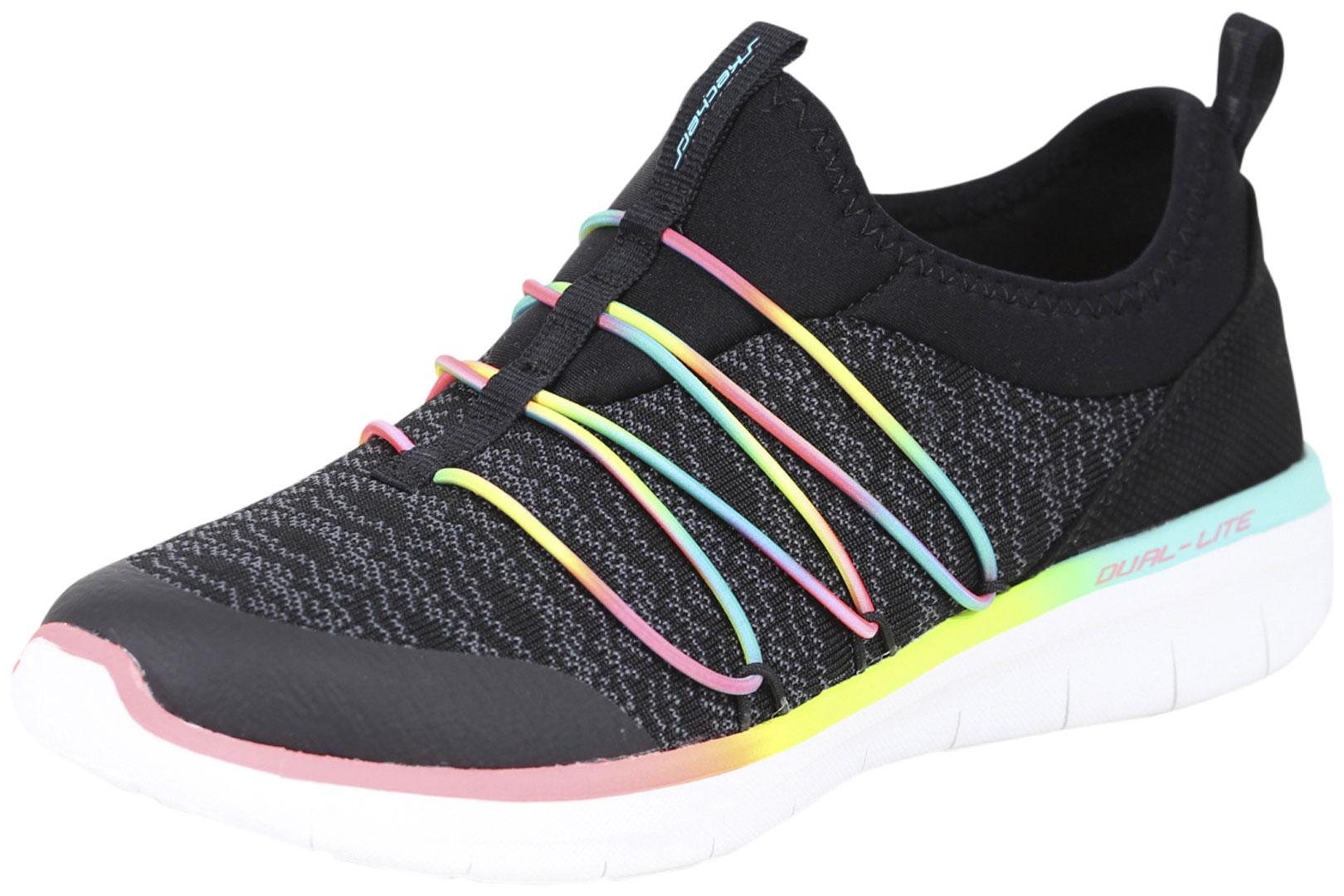 Skechers Women's Synergy 2.0 Simply Chic Memory Foam Sneakers Shoes - Black/Multi - 9.5 B(M) US