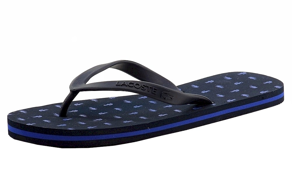 Lacoste Women's Ancelle Slide 116 Fashion Flip Flop Sandals Shoes - Navy/Blue - 7