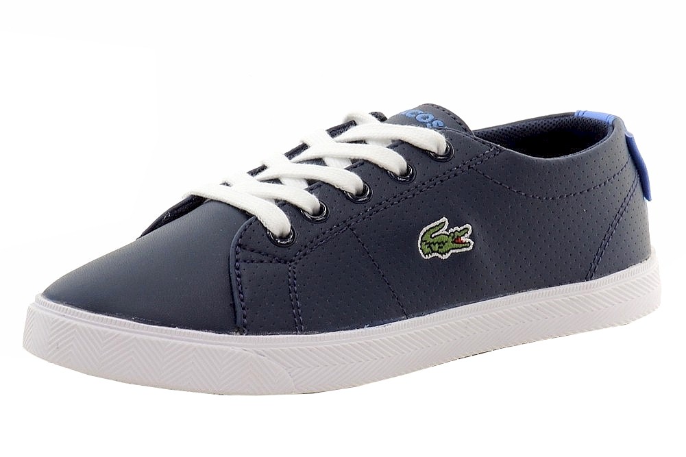 Lacoste Boy's Marcel Lace Up Fashion Sneakers Shoes - Blue - 13   Little Kid