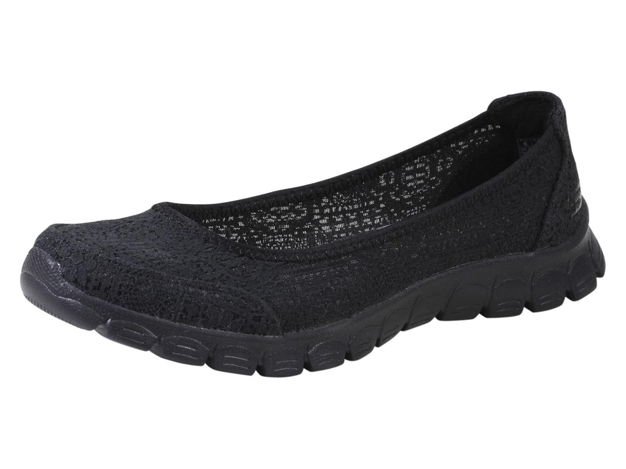 Skechers Women's EZ Flex 3.0 Beautify Memory Foam Loafers Shoes - Black - 6 B(M) US