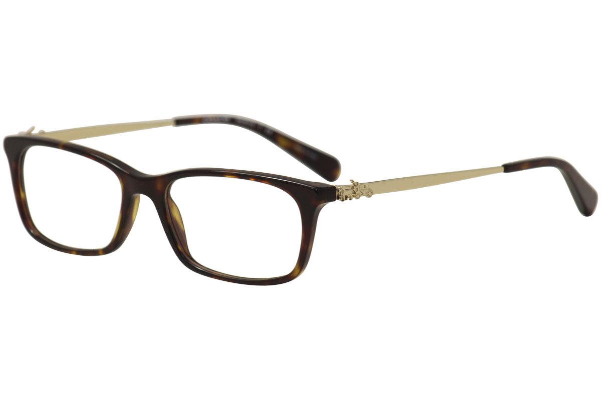 Coach Women's Eyeglasses HC6110 HC/6110 Full Rim Optical Frame - Dark Tortoise/Gold   5485 - Lens 52 Bridge 16 Temple 140mm