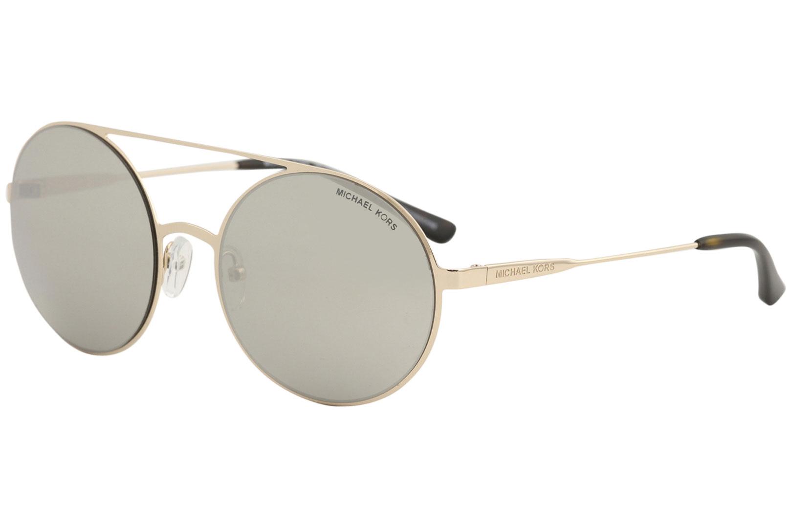 Michael Kors Women's Cabo MK1027 MK/1027 Fashion Round Sunglasses - Rose Gold/Grey Silver Mirror   11166G - Lens 55 Bridge 19 Temple 135mm