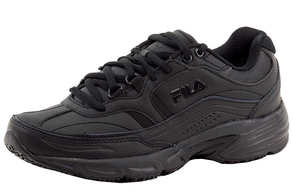 Fila Women's Memory Workshift Non Skid Slip Resistant Sneakers Shoes - Black - 8.5 C/D US