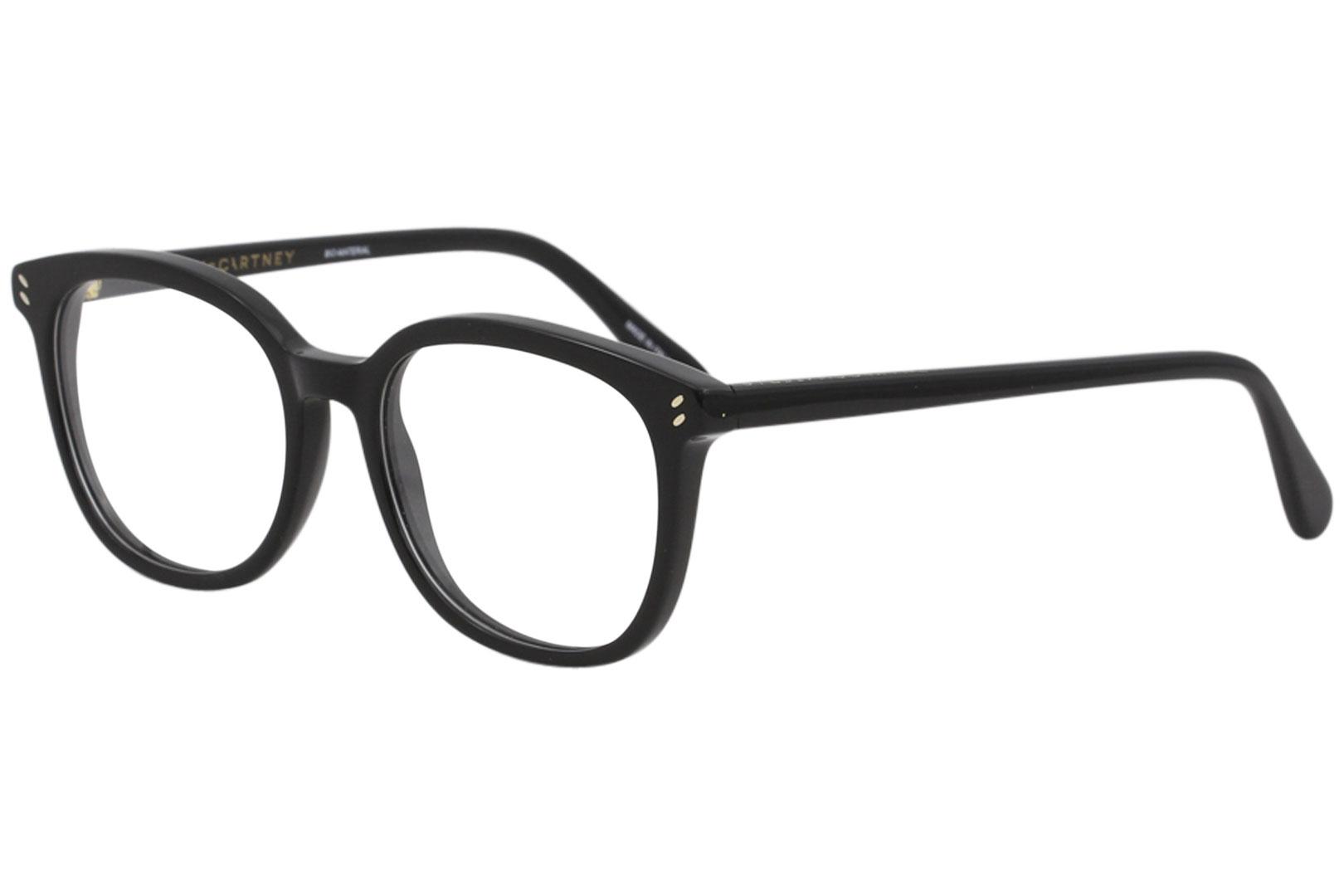 Stella McCartney Women's Eyeglasses SC0080OI SC/0080/OI Full Rim Optical Frame - Black - Lens 52 Bridge 18 Temple 140mm