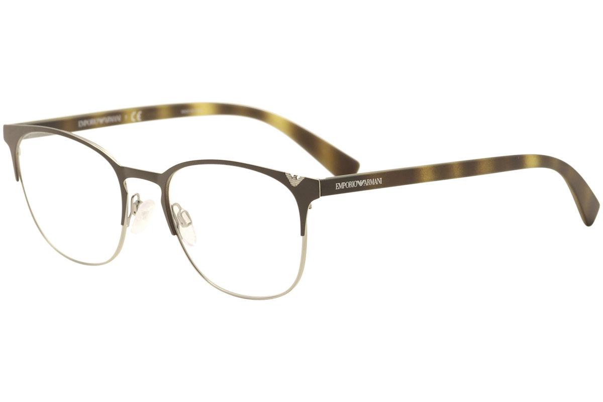 Emporio Armani Men's Eyeglasses EA1059 EA/1059 Full Rim Optical Frame - Matte Brown/Gunmetal   3179 - Lens 53 Bridge 19 Temple 145