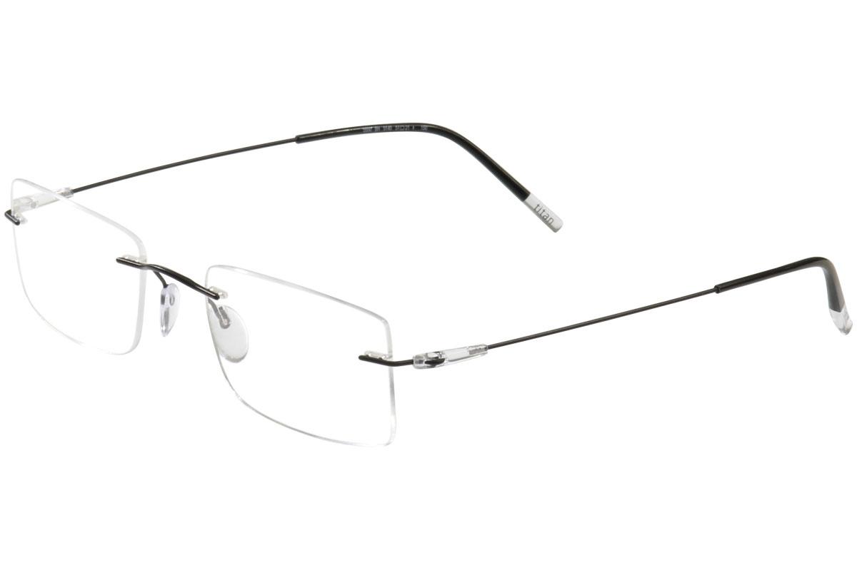 Silhouette Eyeglasses Dynamics Colorwave Chassis 5500 Rimless Optical Frame - Ruthenium/Palm   6560 - Bridge 17 Temple 140mm