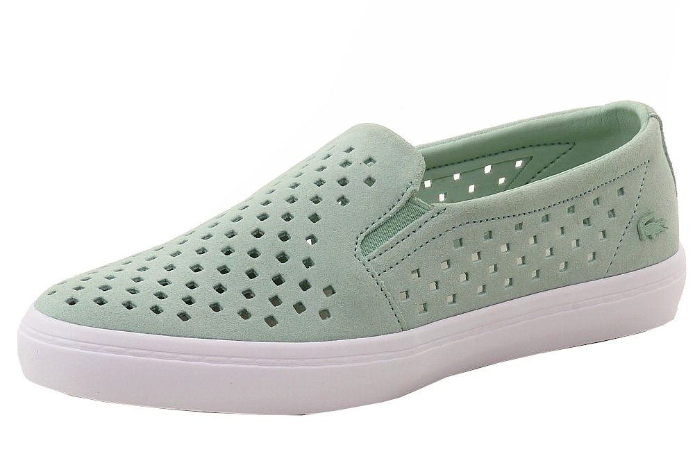 Lacoste Women's Gazon 216 Fashion Slip On Sneakers Shoes - Green - 6 B(M) US