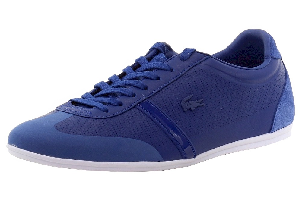 Lacoste Men's Mokara 216 1 Fashion Leather/Suede Sneakers Shoes - Blue - 10.5 D(M) US