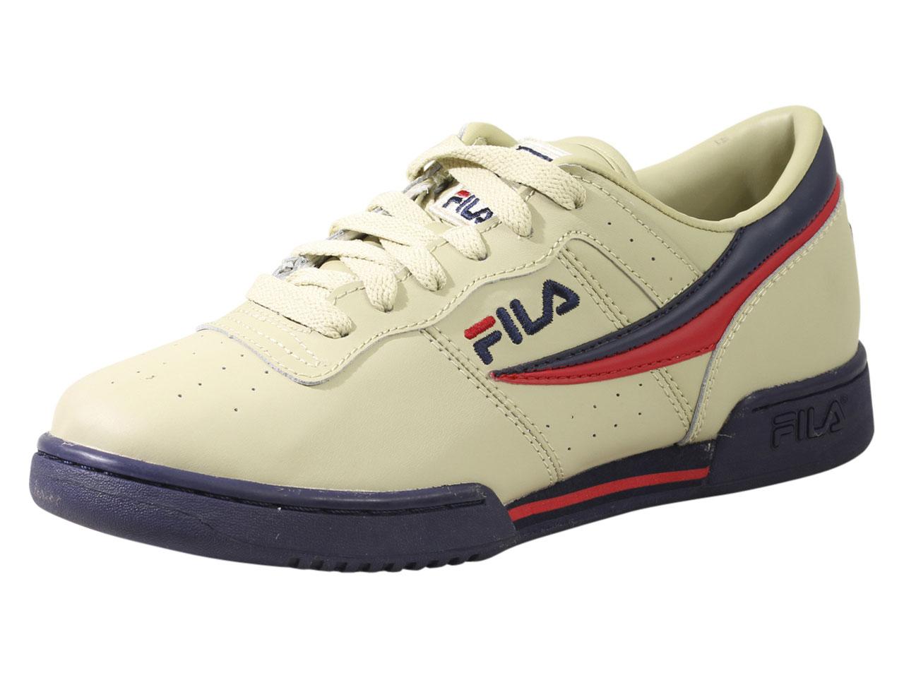 Fila Men's Original Fitness Sneakers Shoes - Cream/Peacoat/Fila Red - 9.5 D(M) US