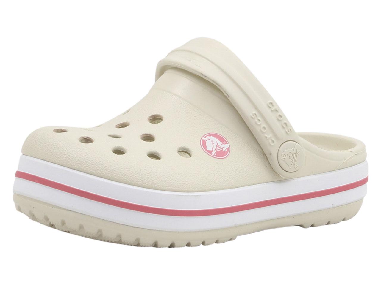 Crocs Toddler/Little Kid's Crocband Clogs Sandals Shoes - Stucco/Melon - 8 M US Toddler