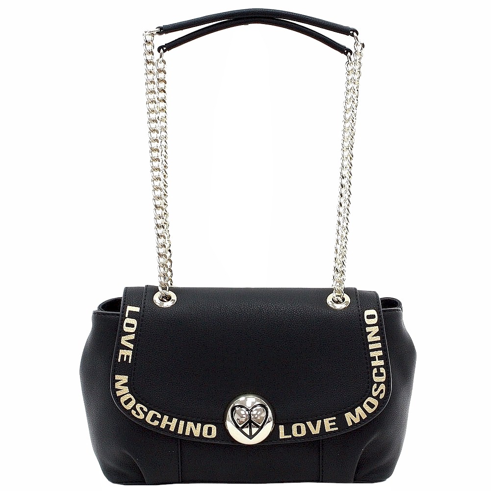 Love Moschino Women S Flap Over Chain Link Satchel Handbag