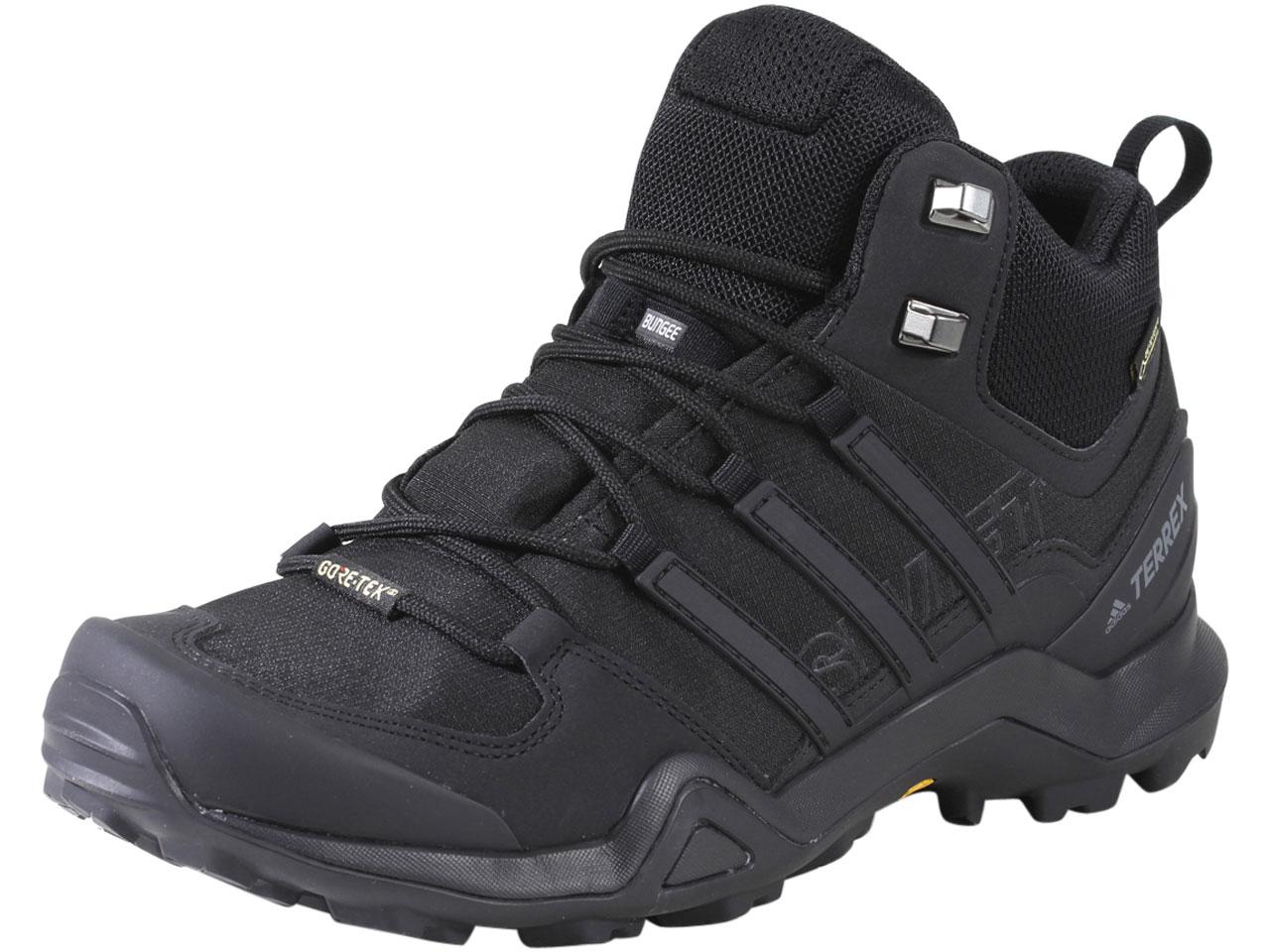Adidas Men's Terrex Swift R2 GTX Hiking Sneakers Shoes - Black - 10 D(M) US