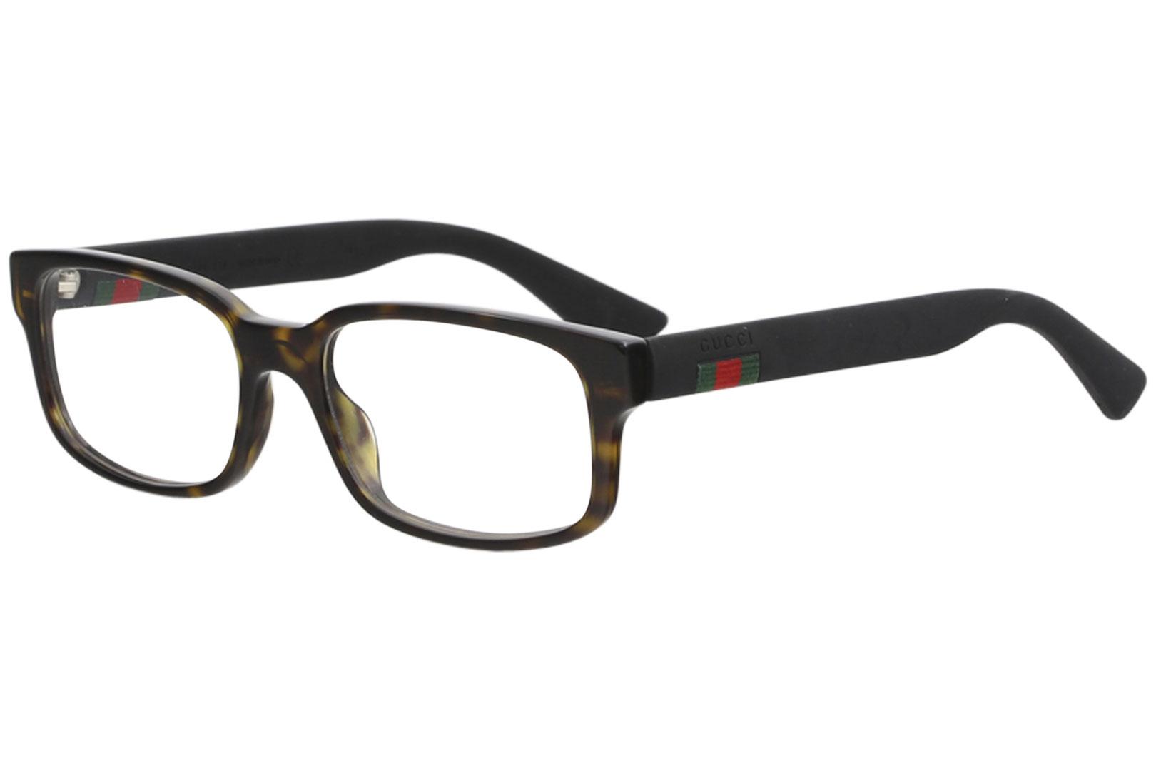 Gucci Men's Eyeglasses GG00120 GG/00120 Full Rim Optical Frame - Havana/Black   002 -  Lens 54 Bridge 18 Temple 145mm
