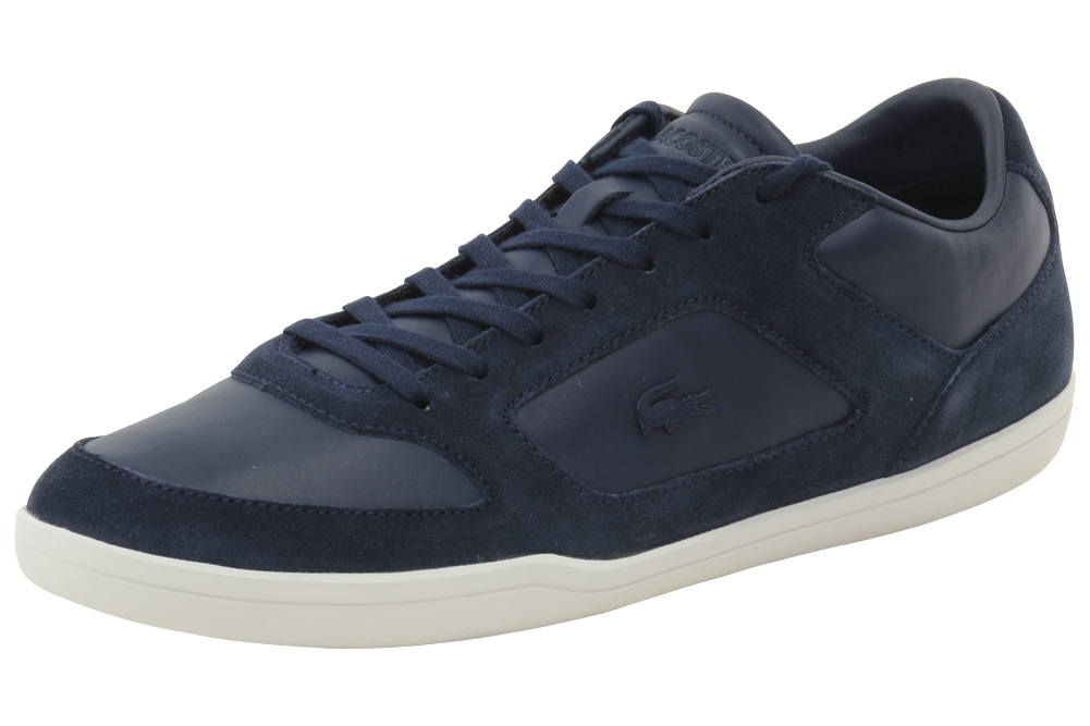 Lacoste Men's Court Minimal 316 1 Fashion Suede/Leather Sneakers Shoes - Blue - 13 D(M) US