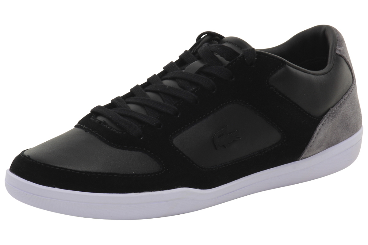 Lacoste Men's Court Minimal 316 1 Fashion Suede/Leather Sneakers Shoes - Black - 8 D(M) US