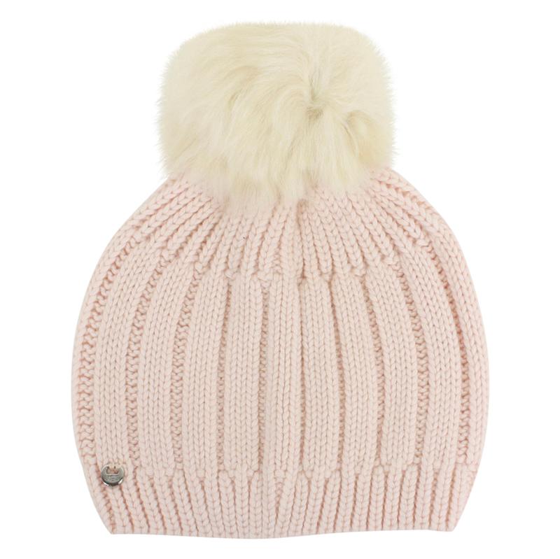 Ugg Solid Ribbed Beanie With Pom; 15116