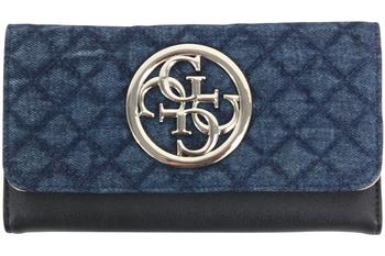 Guess Women S G Lux Slim Clutch Tri Fold Wallet