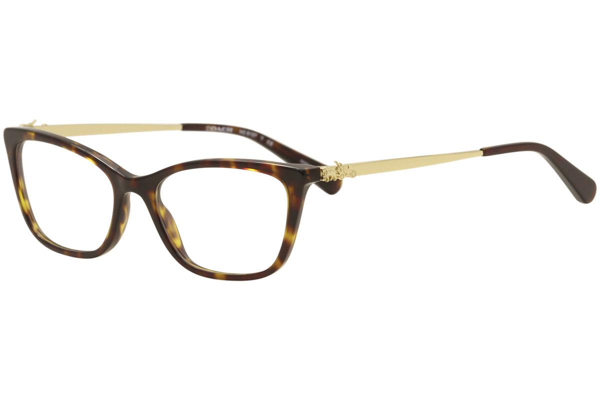 Coach Women's Eyeglasses HC6107 HC/6107 Full Rim Optical Frame - Dark Tortoise/Gold   5485 - Lens 52 Bridge 17 Temple 140mm