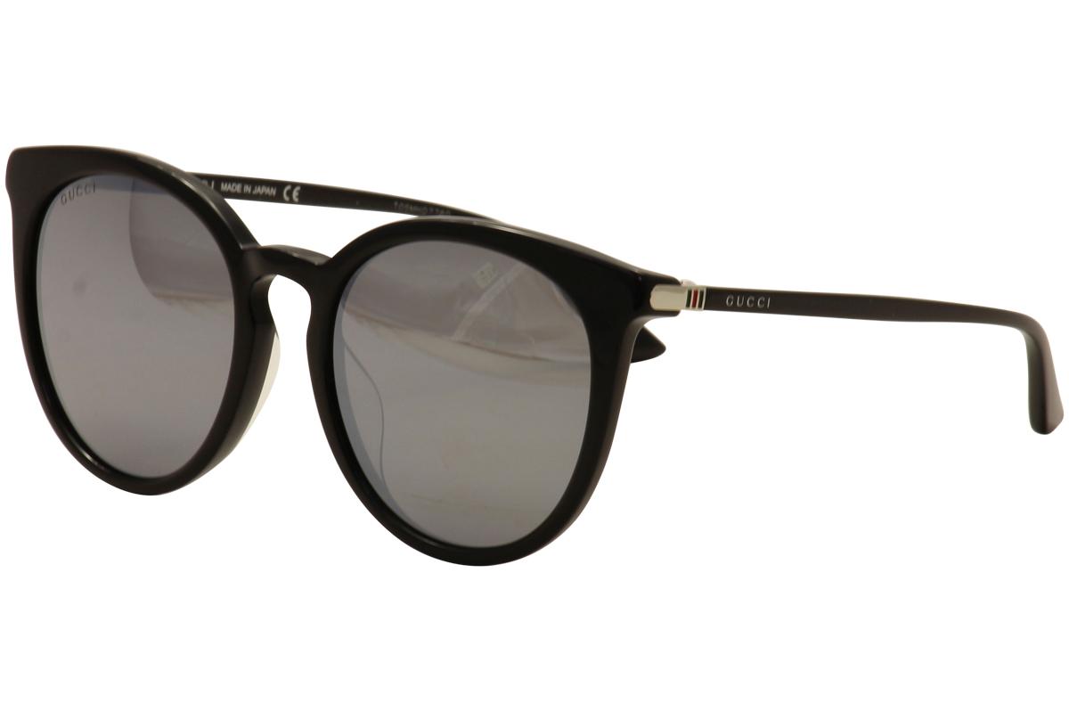 Gucci Men's GG0064SK GG/0064/SK Fashion Sunglasses - Black Silver/Silver Flash Mirror   002 - Lens 55 Bridge 20 Temple 135mm