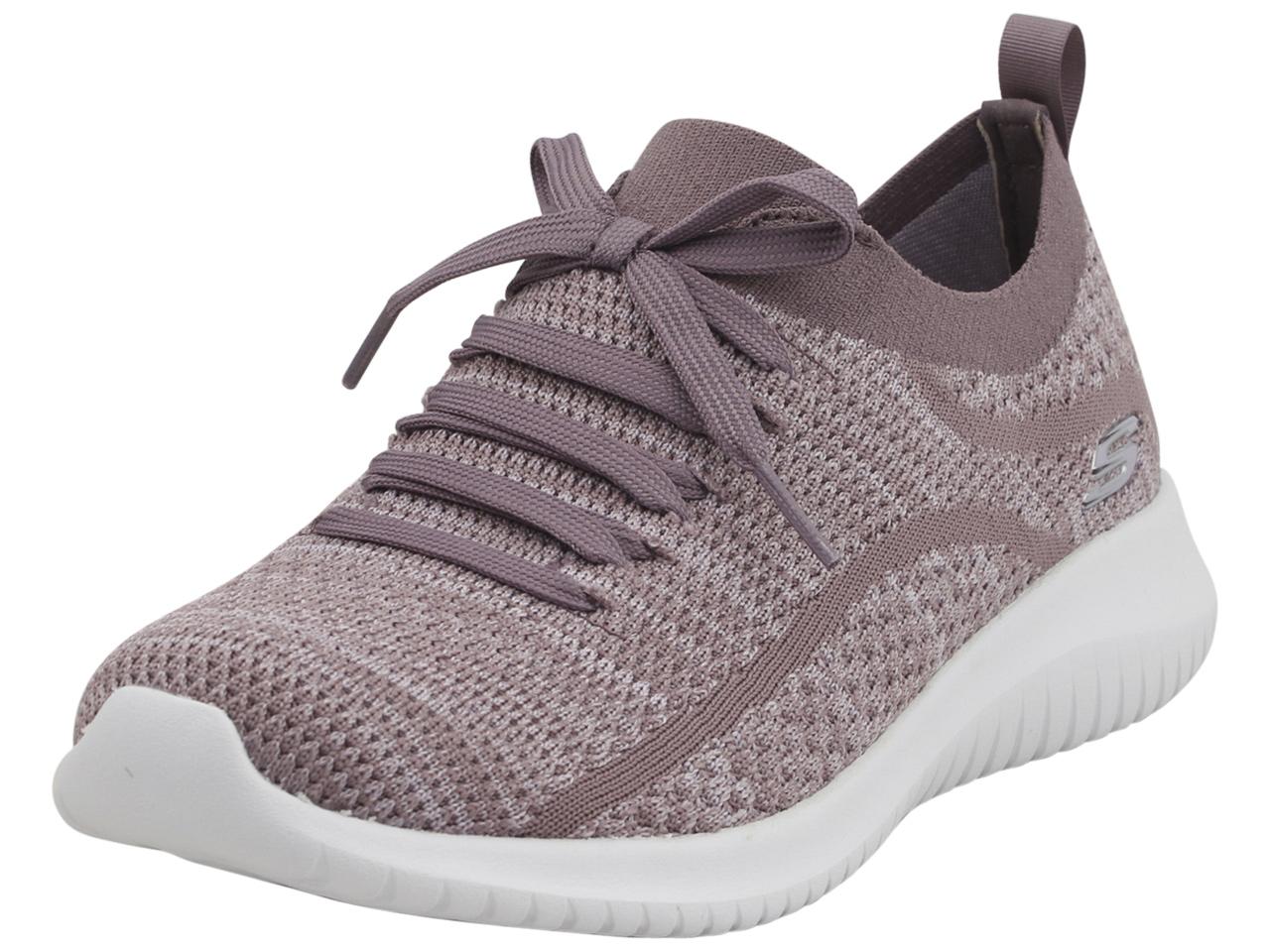 Skechers Women's Ultra Flex Statements Memory Foam Sneakers Shoes - Lavender - 6 B(M) US