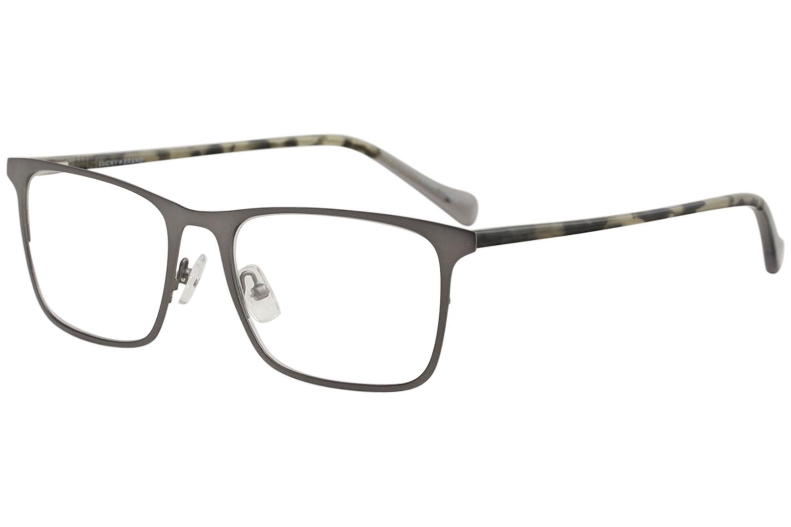 Lucky Brand Men's Eyeglasses D308 D/308 Grey Full Rim Optical Frame 54mm - Grey - Lens 54 Bridge 19 Temple 145mm