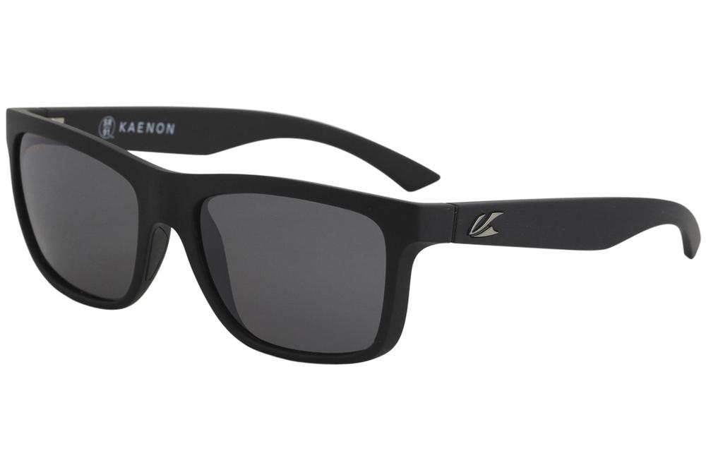 Kaenon Clarke 028 Polarized Fashion Sunglasses - Matte Black Grip Gunmetal/Polarized Grey   G12 - Lens 56 Bridge 19 B 41 Temple 139mm